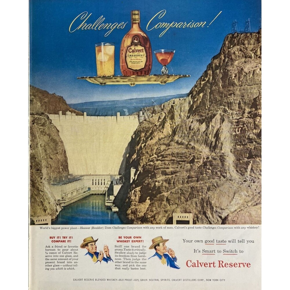 Calvert Blended Whisky "Good Taste will tell you to Switch" Vintage Print Ad '51